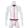 Sexy Male Mankini Underwear G String Men Sexy Bodysuit Thong Bow Tie Waiter Homme One-piece Lingerie Erotic Performance Costume ► Photo 1/6