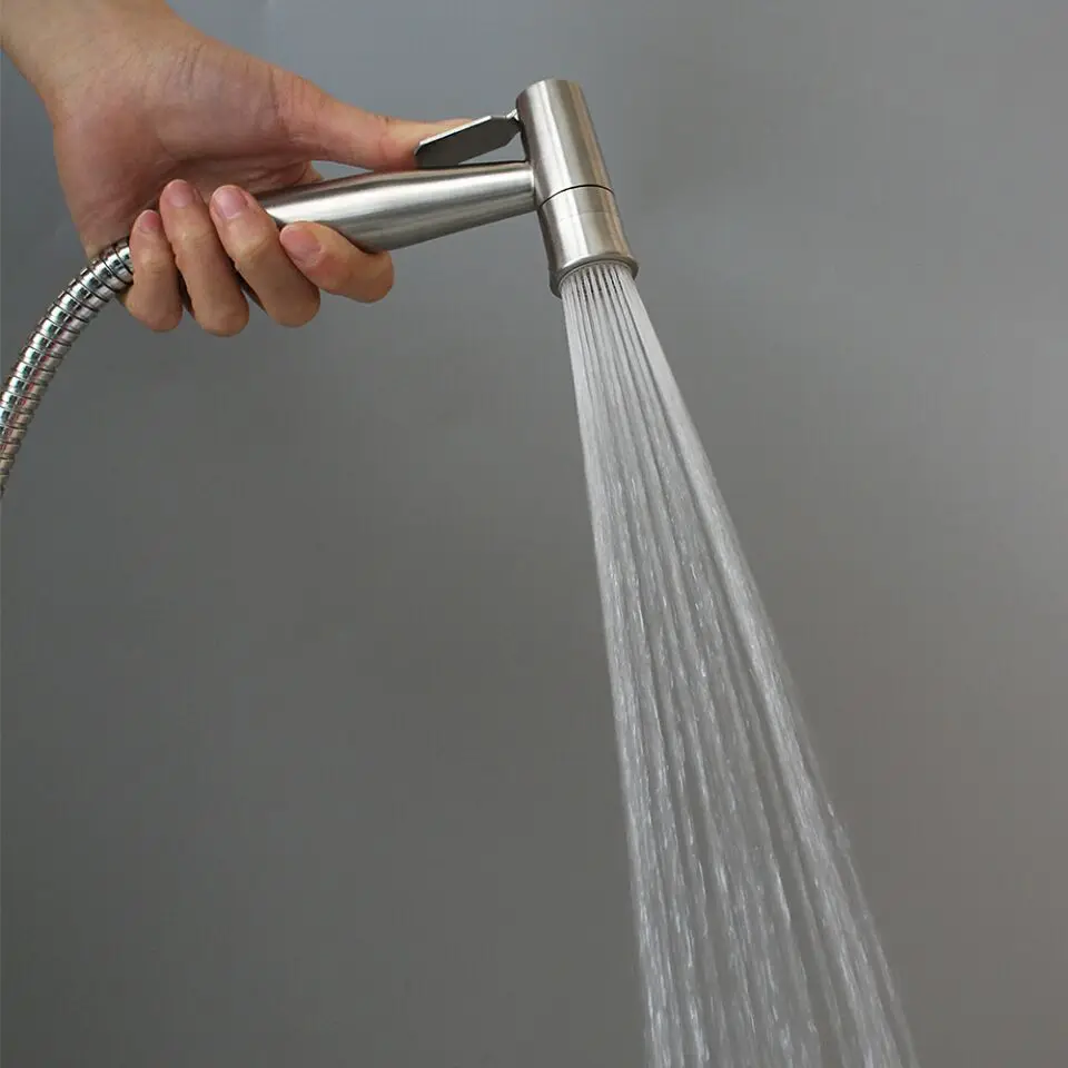 MOIIO  Two Functions BIdet Faucet Stainless Steel Hand Bidet Sprayer for Bathroom Hand Sprayer Shower Head Self Cleaning