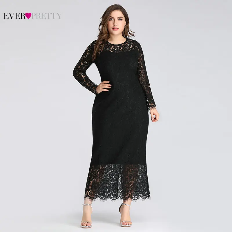 Robe De Soiree Ever Pretty EZ03077 2020 платье трапециевидной формы с длинным рукавом длиной до