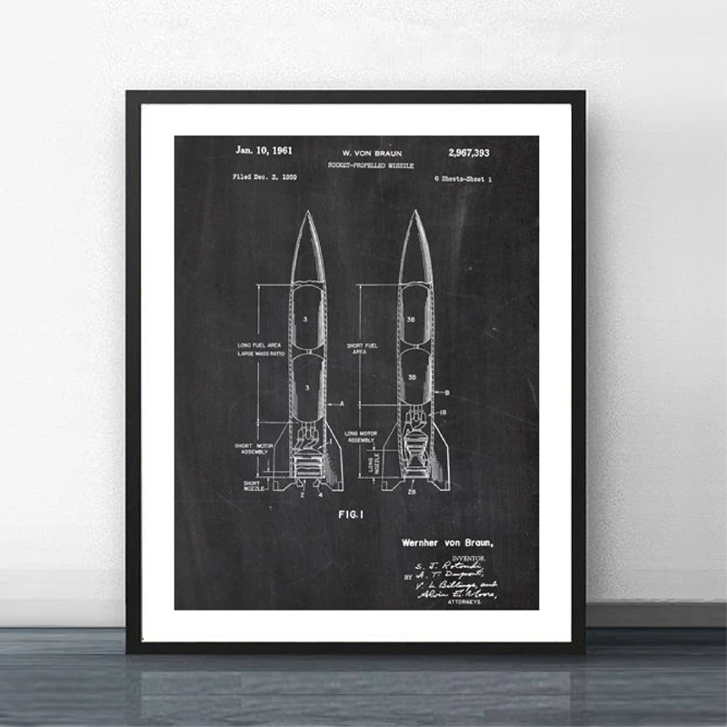 Space Patent Painitng Home Decor