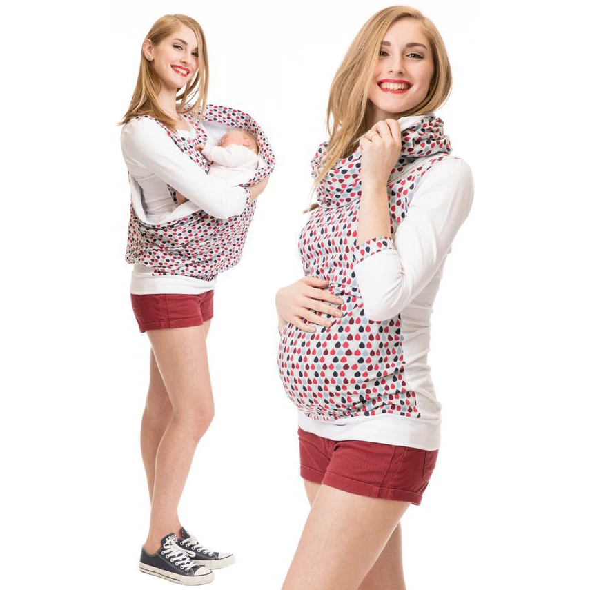 Maternity Breastfeeding Hoodie Winter Pregnant T Shirt Women Pregnancy Hooded Top Lactation Clothes For Nursing Mothers Clothing (1)