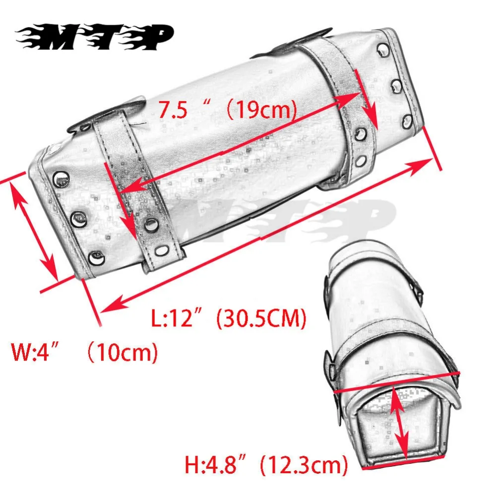 Черный мотоцикл PU кожаный инструмент боковое седло сумка вилка Хвост сумка для хранения Harley Davidson Sportster Dyna на заказ Honda Yamaha