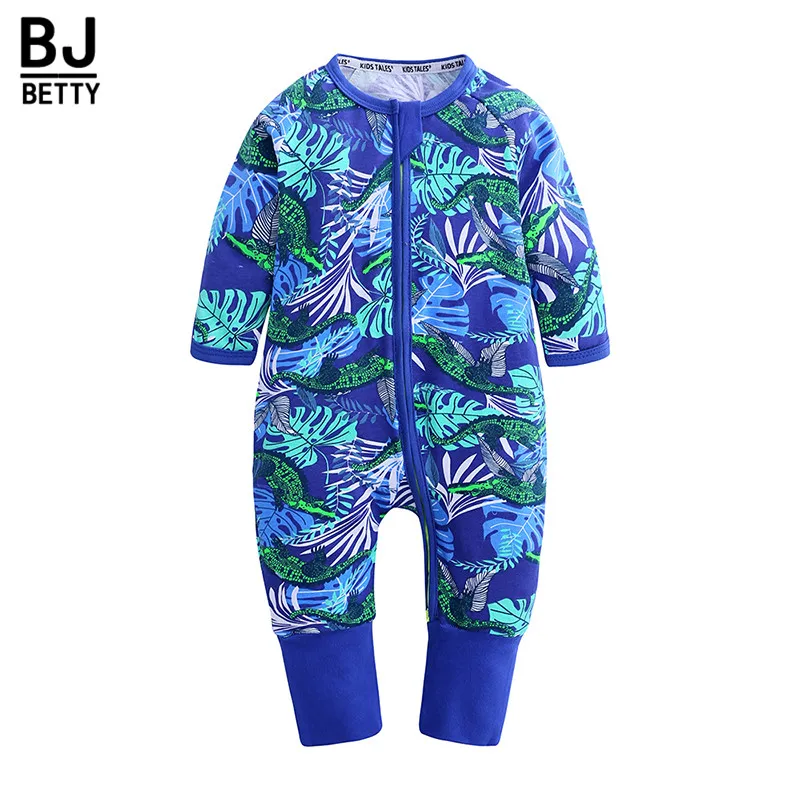 

2019 new spring newborn infants baby boy and girl wear crocodile climb clothes conjoined ha garments BBR2232
