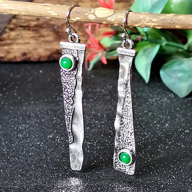 

Metal Vintage Tassel Earrings Fashion Jewelry Boho Carved Ancient Silver Drop Earrings For Women Oorbellen
