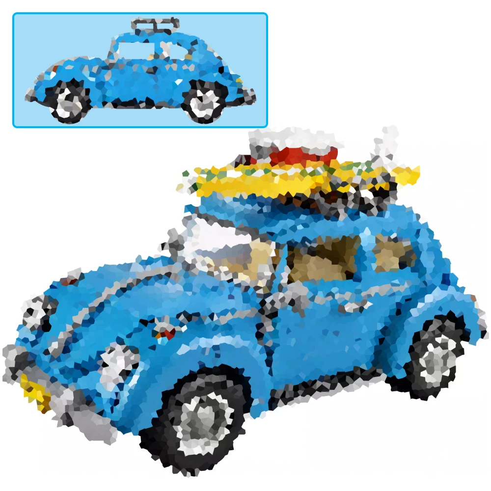 Fit Creator Expert серия город синий VW Beetle классический автомобиль Набор Обучающие строительные блоки игрушки для детей Подарки для мальчиков