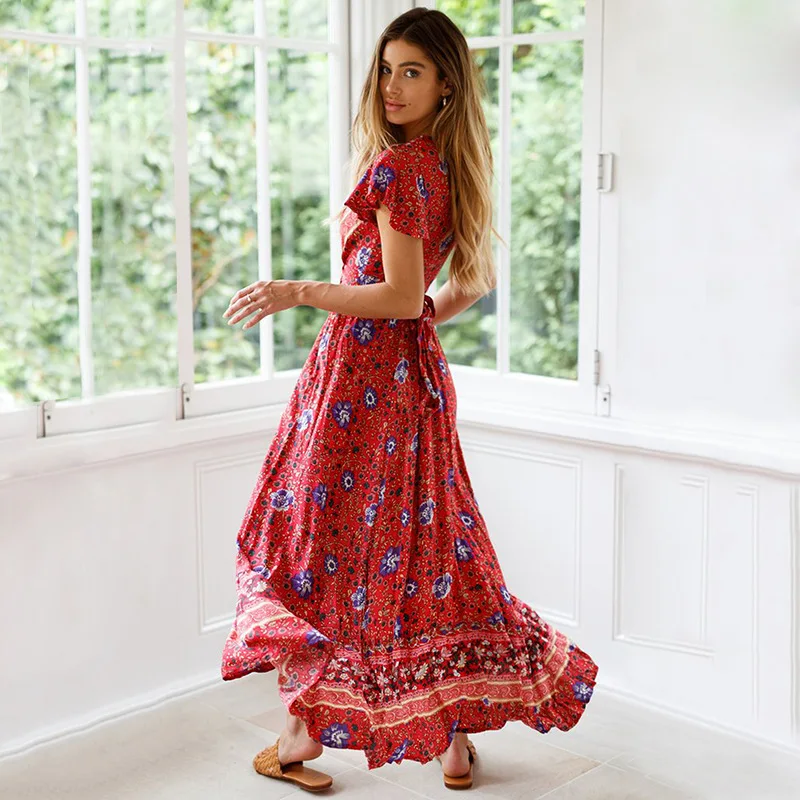 Vintage Chic Floral Long Summer Boho 