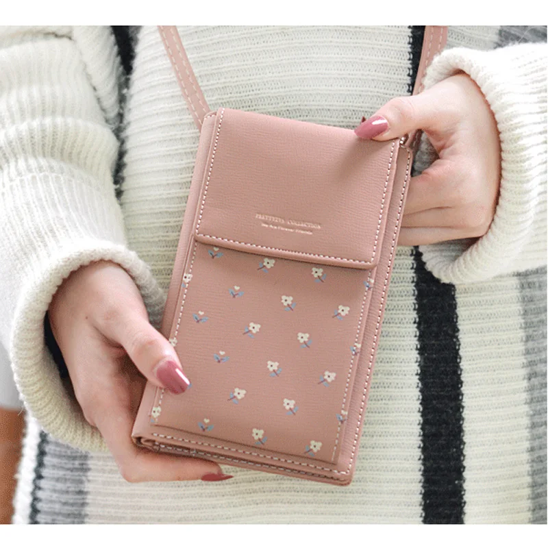 Beste Mini Crossbody Schoudertassen Vrouwen Bloem Multi functionele Vrouwen Mobiele Telefoon Portemonnee Dames Kleine Handtassen Vrouwelijke Messenger Bag