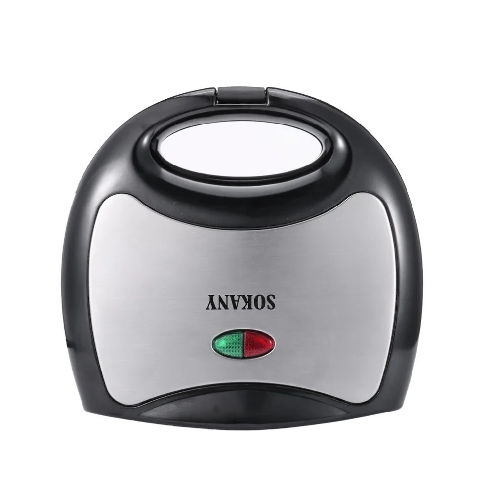 

Sokany Stainless Steel Home Office Sandwich Maker Machine Toaster with Removable Non-Stick Plate Electric Grill 750W EU Plug