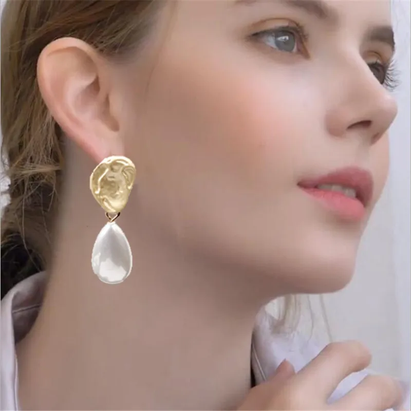 

New Arrival Vintage Water Drop Earrings Ethnic Simulated Pearl Dangle Earrings for Women Fashion Statement Jewelry Wedding Gifts