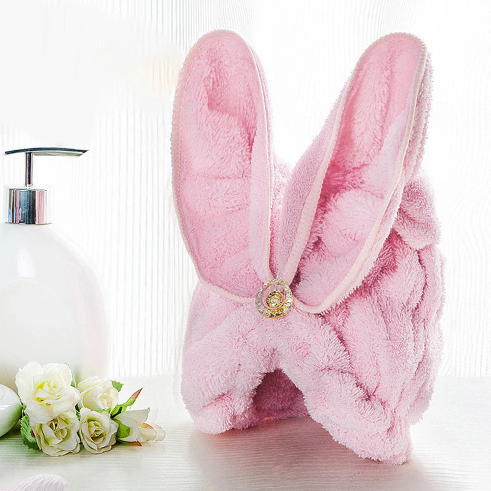 Полотенце для ванной из микрофибры, быстросохнущее женское банное полотенце, мягкая шапочка для душа колпак для леди, мужской тюрбан, повязка на голову, инструменты для купания - Цвет: pink