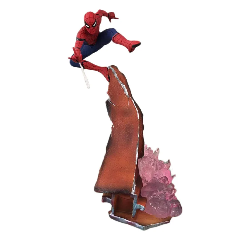 

Cheapest Spider-Man Homecoming 1/10 Spider man figure Scene Hero Back Fly DOLL Action Collectible Statue Toy Figurine