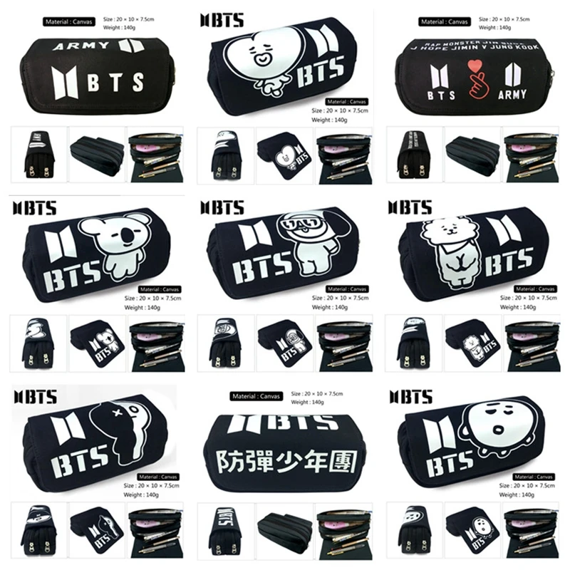 

DIY pencil case men and women fashion stationery box canvas pen bag gift stationery