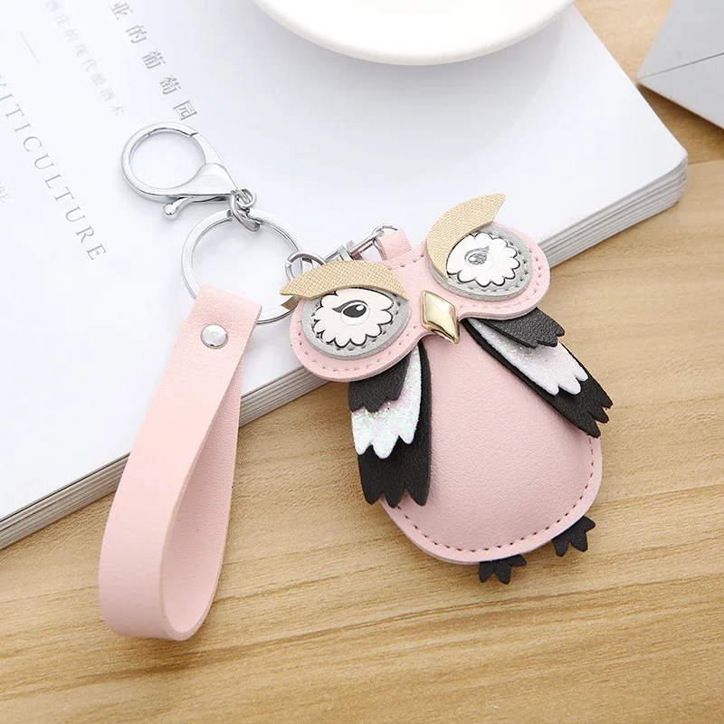 

Korea Style Mini Cute Kawaii Owl Key Wallet Girls Keychain Car Key Holder Woman Men Bag Charm Accessories Key Ring Pendant Gifts