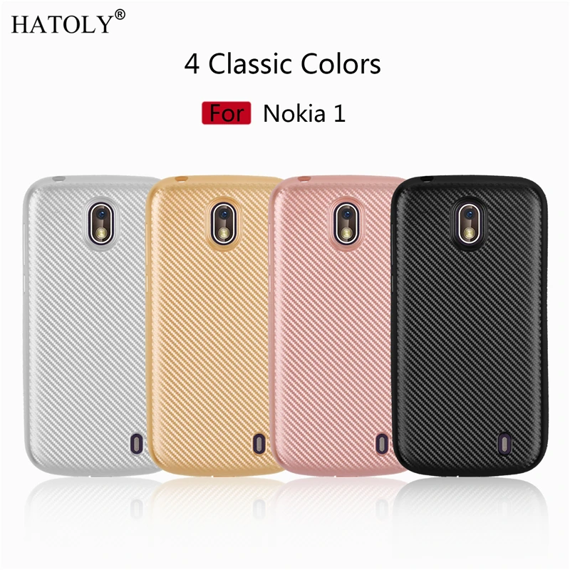 

HATOLY sFor Cover Nokia 1 Case for Nokia 1 Soft Rubber Silicone Armor Protective Phone Shell Bumper Phone Case for Nokia 1