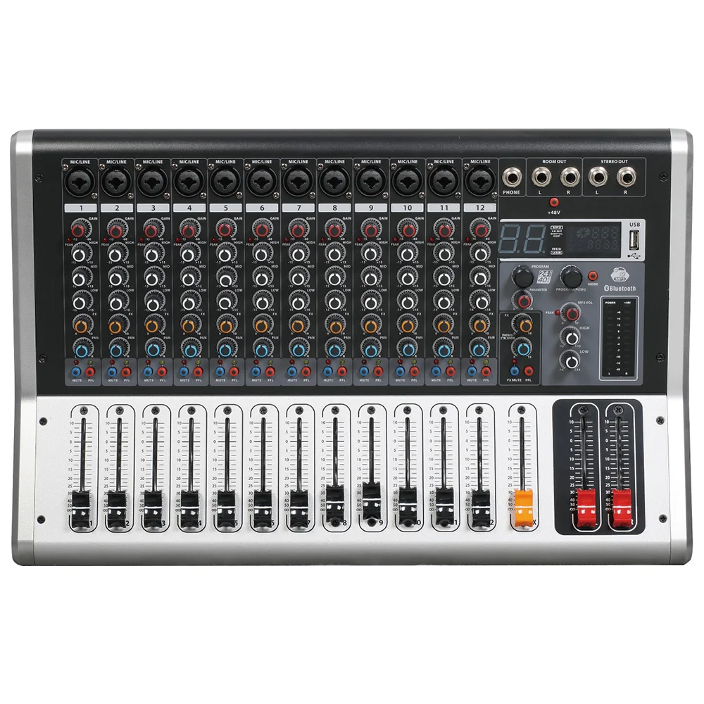 Mixing console recorder 48 V phantom power monitor