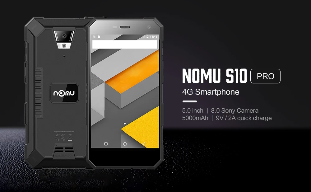 NOMU S10 PRO 4G четырехъядерный мобильный телефон 5,0 дюймов Android 7,0 MTK6737VWT 1,5 ГГц 3 ГБ + 32 ГБ 8,0 МП задняя камера 5000 мАч мобильный телефон