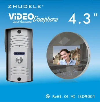 

ZHUDELE Home security Smart4.3"LCD monitor Speakerphone intercom doorbell Color Video Door Phone access Control System IR Camera