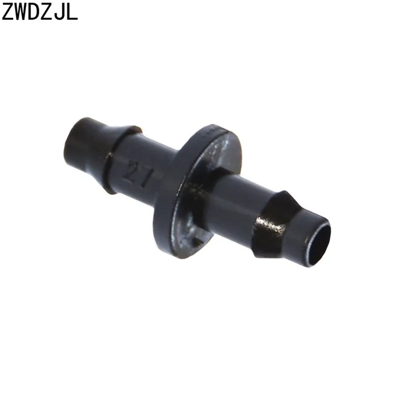 

Garden 1/4" irrigation connector 2-way connector 1/4" barbed double way irrigation 4/7 hose adapter 50pcs