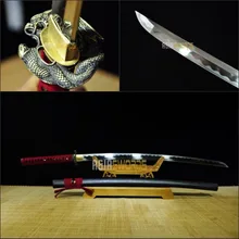 Real Handmade Full Tang Sharp Hand Forged T10 1095 Spring Steel Japanese Dragon Samurai Katana Sword Ninja Battle Ready #CJD