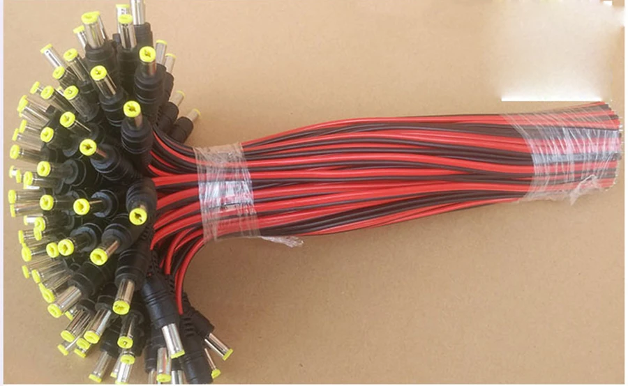 

DC12V Central Power Supply Cable Male Jack Plug Connector CCTV Security Camera 12V DC Power Lead Pigtail