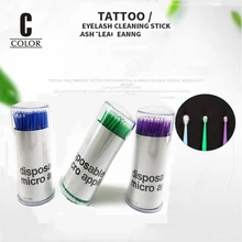 100 шт./компл. одноразовые косметические ватные палочки для наращивания ресниц Мини индивидуальные Аппликаторы домашняя тушь для ресниц щетка хлопок мягк тампон