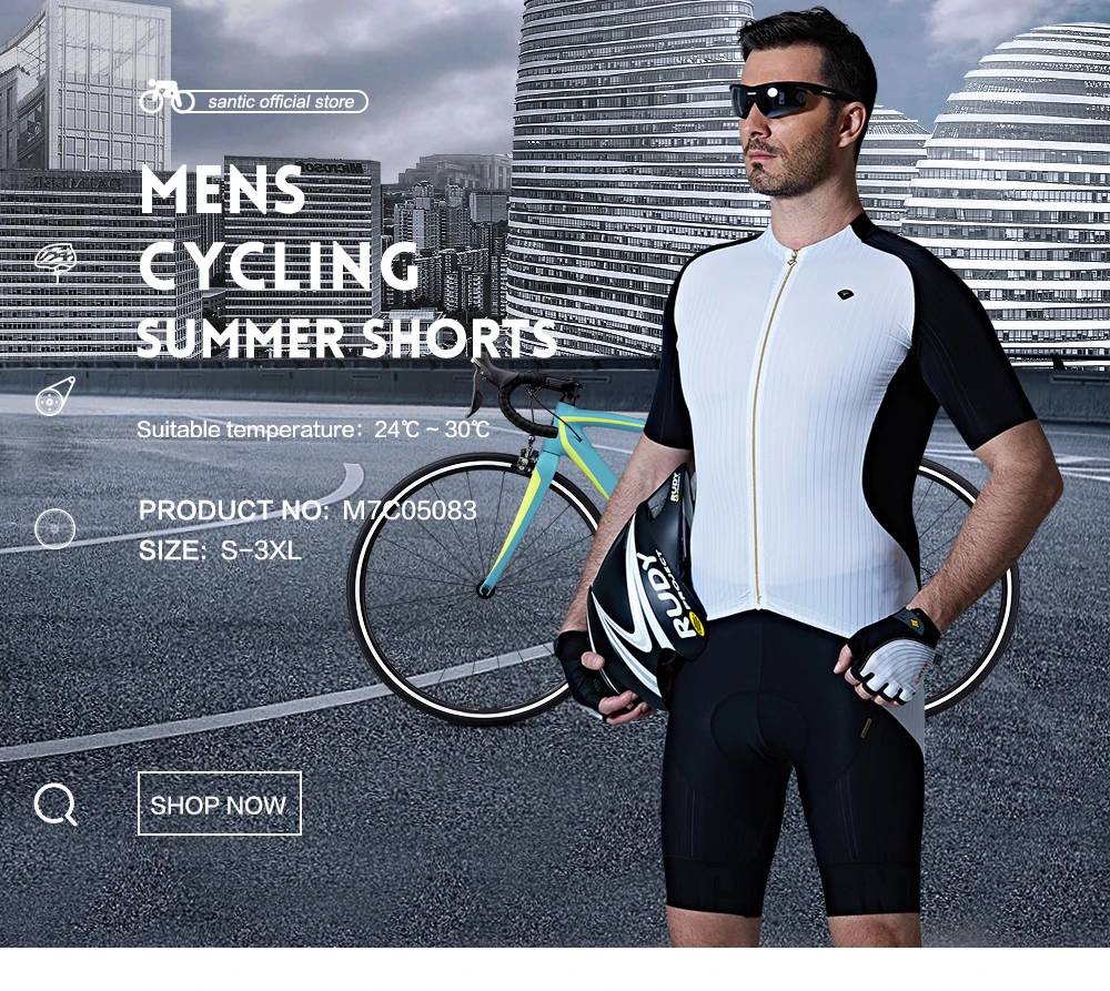 Мужские велосипедные шорты Santic с подкладкой, для гонок, итальянские, импортные, DOLOMITI-FM1507, итальянские, MITI, P-CLOTH, одежда для велоспорта M7C05083