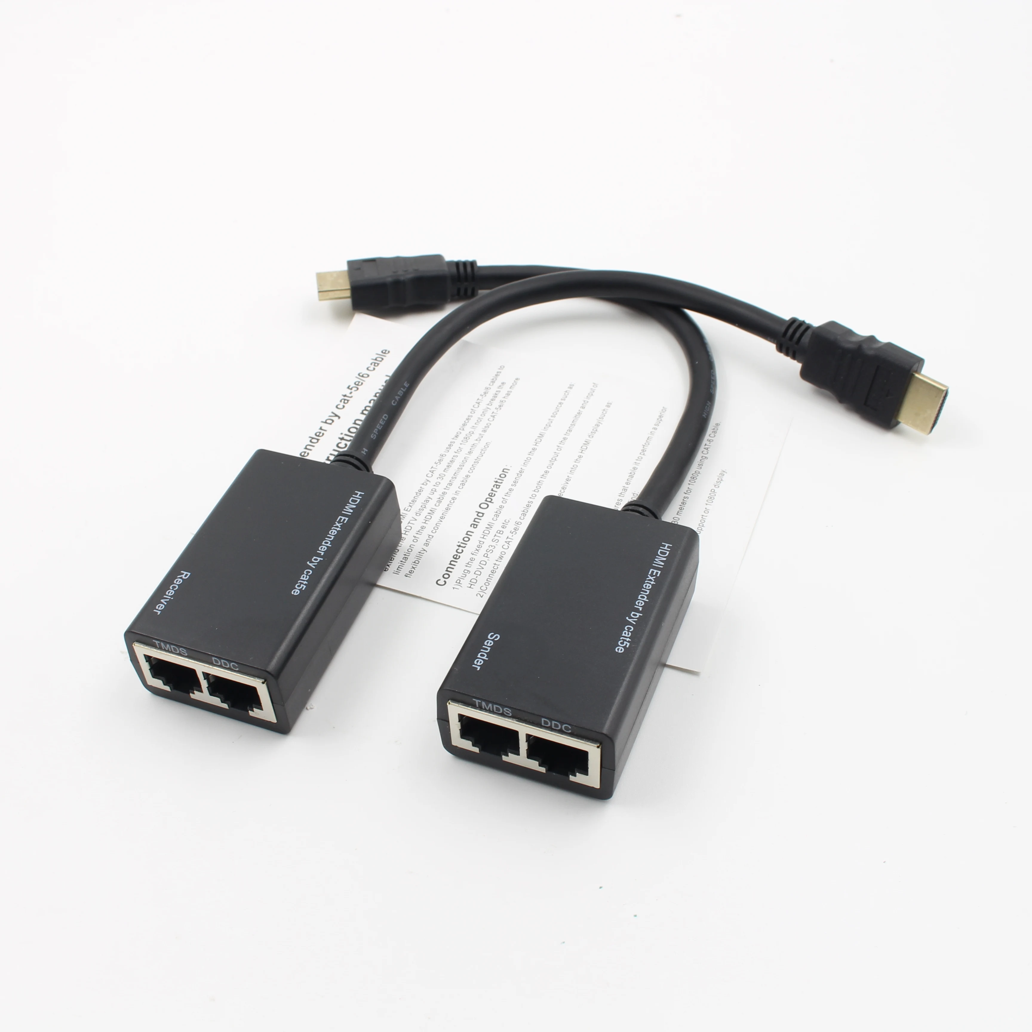 HDMI Over RJ45 CAT5e CAT6 UTP LAN Extender Repeater 1080P 3D