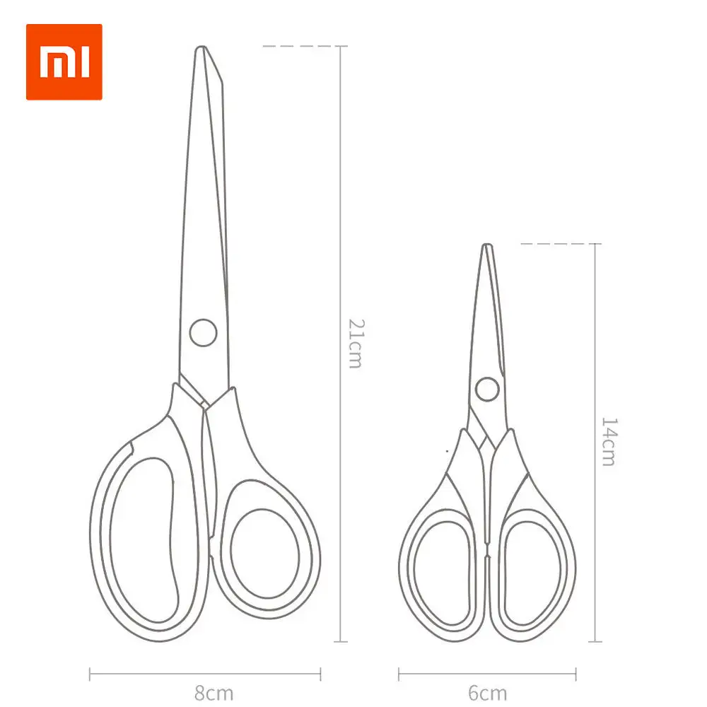 Xiaomi huohou титановые ножницы черные острые наборы швейная нить антикоррозийные Ножницы для обрезки листьев Триммер не инструменты скольжения комплект - Цвет: 1 small and 1 big