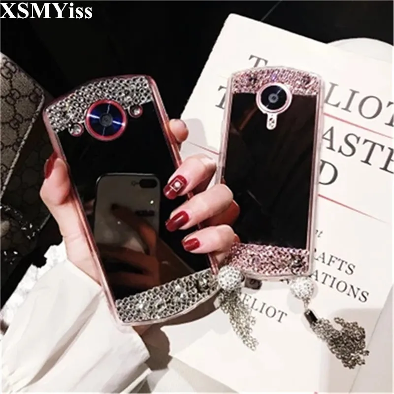 

XSMYiss Luxury Crystal Bling Diamond Rhinestone Soft TPU Mirror Cases Cover For Huawei Honor 8 9 10 20 Lite V10 7X 8X Nova 2 3 4