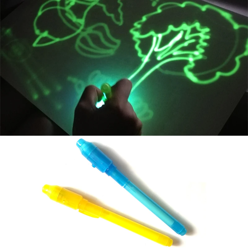 

Funny Children Draw Toy PVC Tablet Drawing in Dark with Light