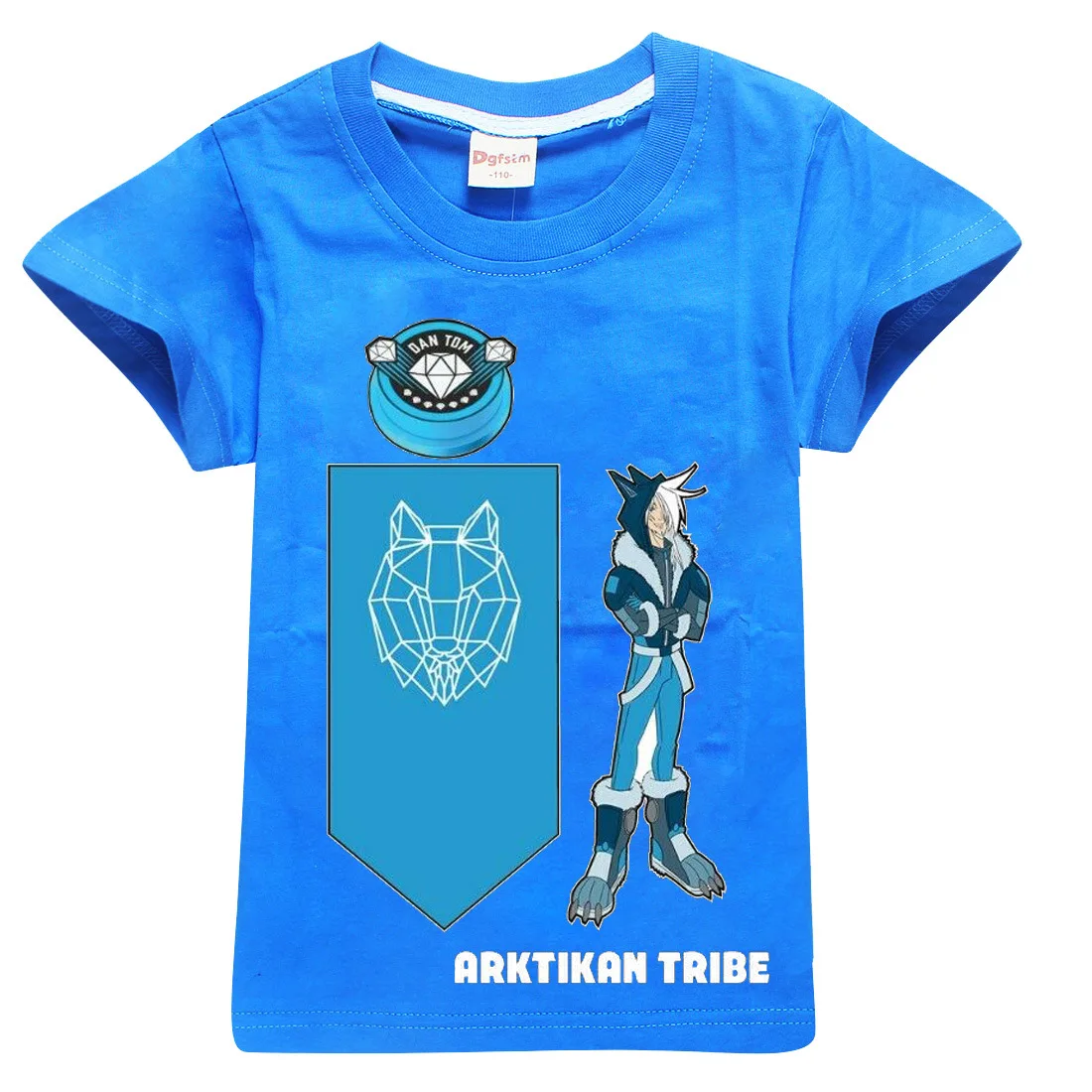 

DAN TDM Tour girls T-Shirt Casual Boys Kids Arktikan Tribe Snow Wolf Halloween Tops Short Sleeve Toddler Shirts Birthday Tshirt
