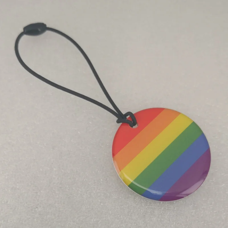 

Elastic Rope LGBT Gay Pride Rainbow Pendant Keychain