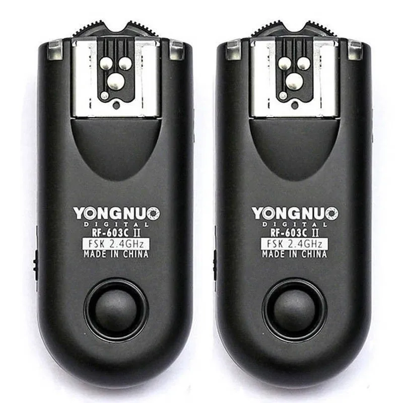 YONGNUO RF-603 II C1 rf603ii C1 Беспроводной вспышка триггера 2 трансиверы для Canon 70D 60D 650D 700D 600D 550D 450D 100d 1100D