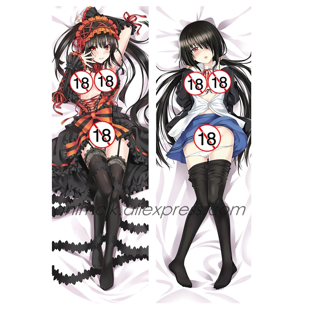 Аниме JK DATE A LIVE Tokisaki Kurumi кошмар Сексуальная подушка для тела Dakimakura Чехол с