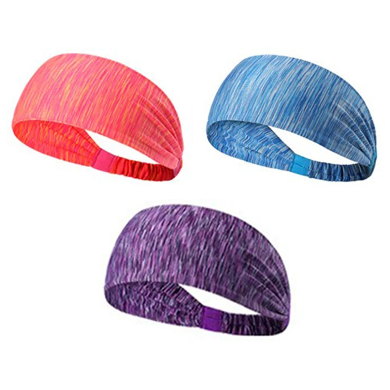 Excercise Sweatband аксессуар для улицы 3 шт. Влагоотводящая широкая Нескользящая Спортивная эластичная повязка на голову для бега