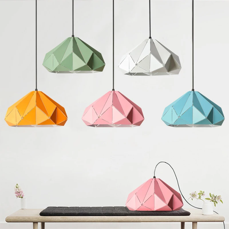 Eusolis подвесные светильники meedijzeren Polygon полые Droplight Decoratieve Home Verlichting для