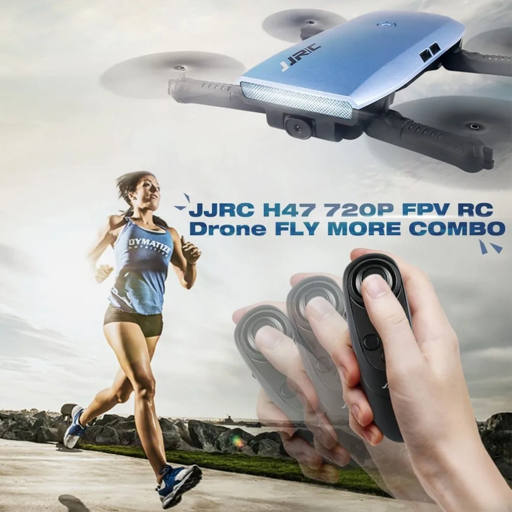 JJR/C H47 ELFIE wifi FPV Дрон с 720P HD камерой режим удержания высоты складной g-сенсор Мини RC селфи Квадрокоптер с 3 батареями