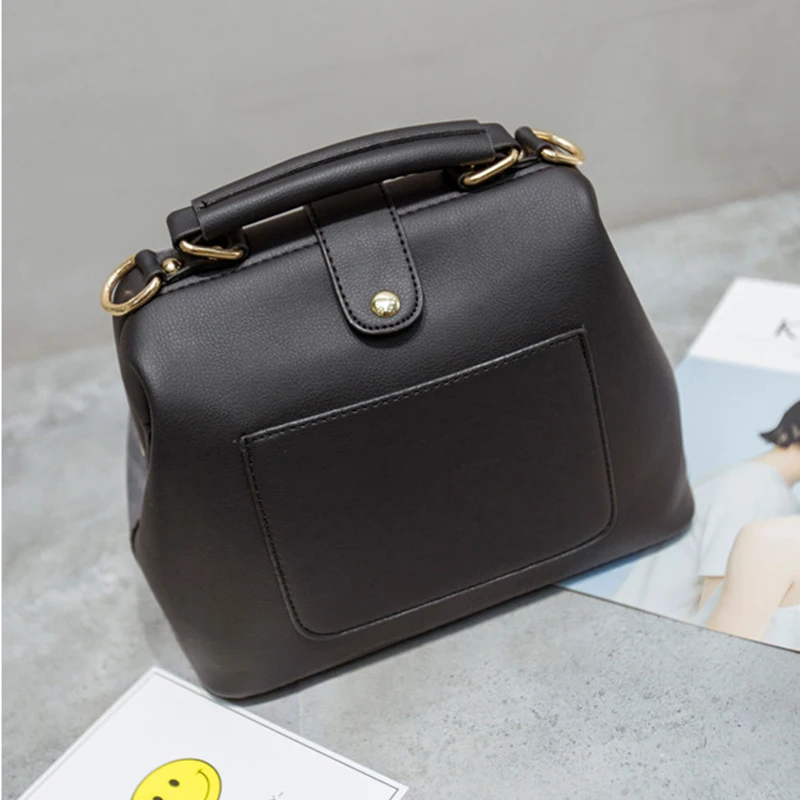 Women Handbag Leather Bag Women Shoulder Bag Doctor Small Crossbody Handbag Cartoon Pattern Rivets Girls Fashion Women Bags