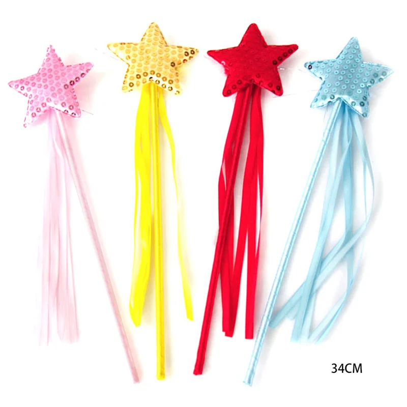 

Pentagram Heart Shape Tassel Girl Angel Wings Magic Wand Fairy Stick Children Masquerade Performance Supplies Party Decoration
