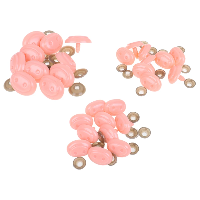 

10pcs/bag Snap Animal Scrapbooking Puppet Doll Accessories Doll Making Pig Nose Safety Nose Plastic Nose Stuffed Toys