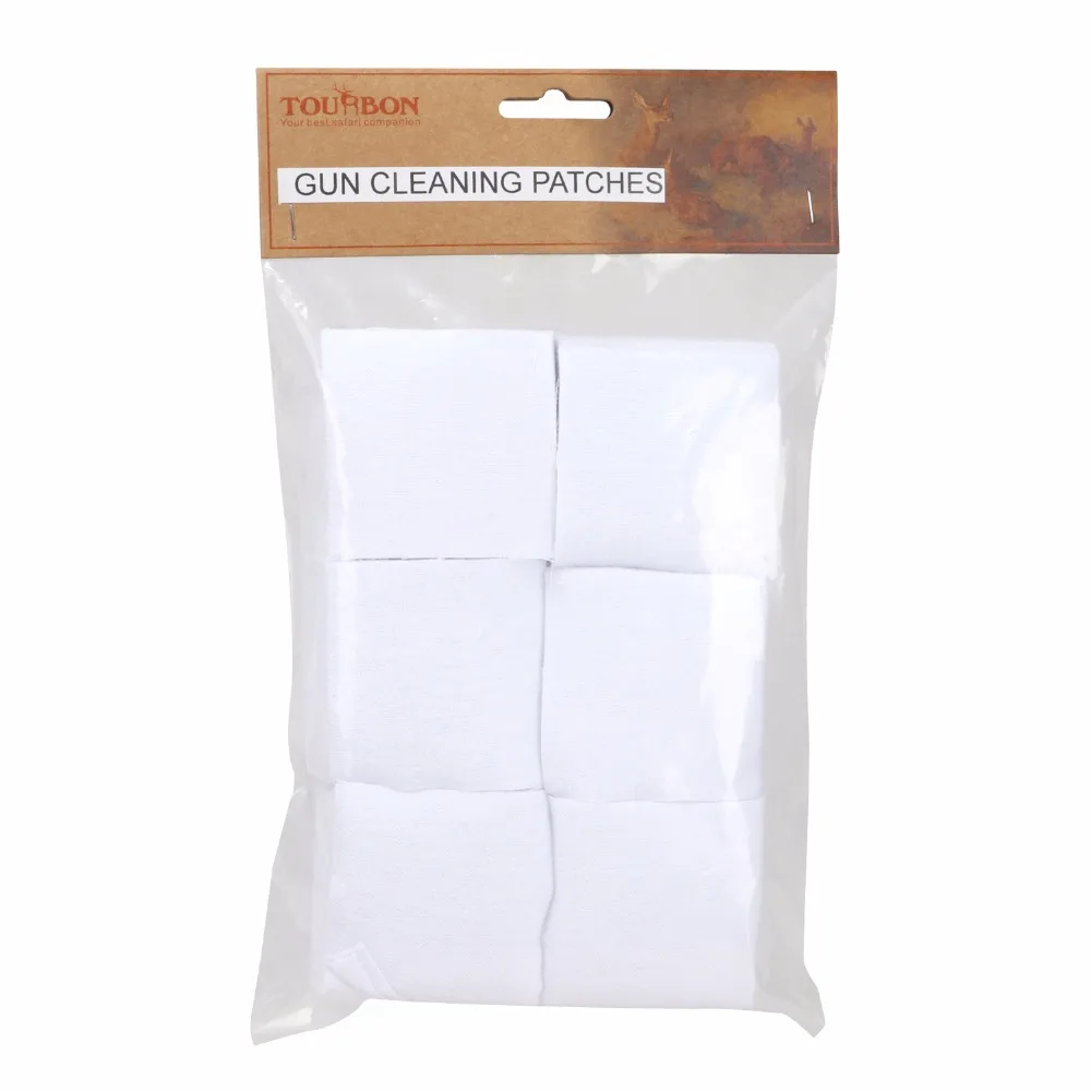 Tourbon 300Pcs Cotton Gun Cleaning Patches for Pistol & Rifle 2 1/4" X 2 1/4" Shotgun Kitsin