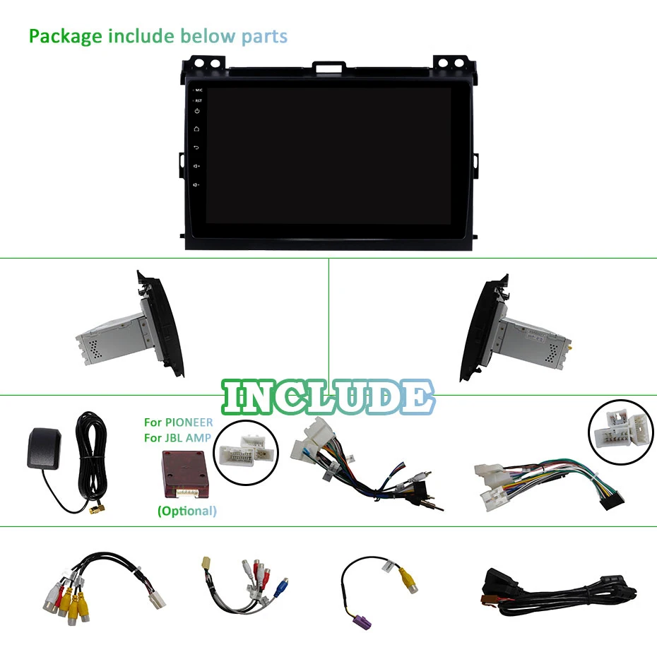Discount Android 9.0 DSP IPS 4G 64G Auto GPS Radio for Toyota LAND CRUISER Prado 120 Lexus GX470 2003-2009 Multimedia 2.5D Screen No DVD 2