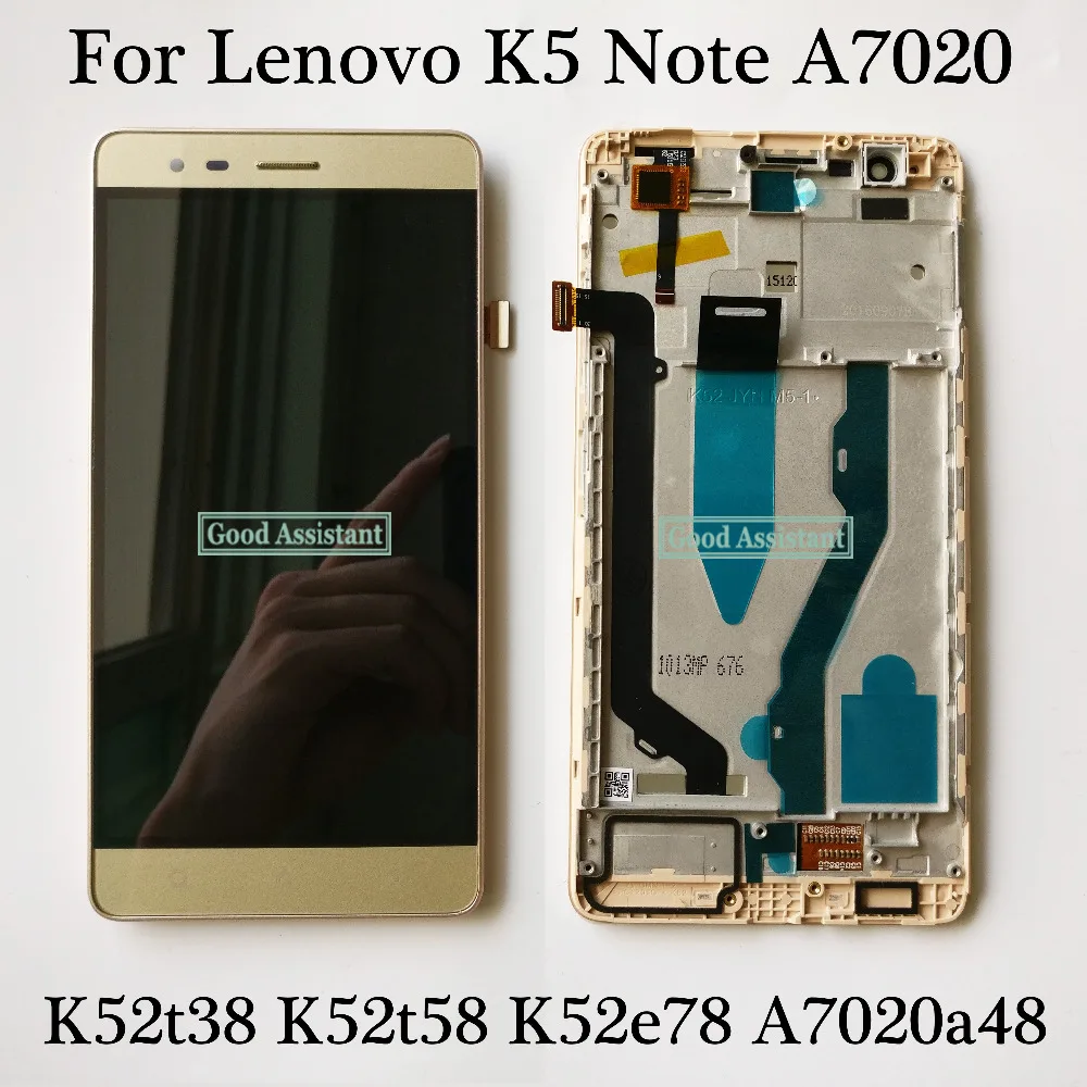 

High Quality For Lenovo K5 Note A7020 A7020a48 K52t38 k52e78 Full LCD DIsplay + Touch Screen Digitizer Assembly With Frame