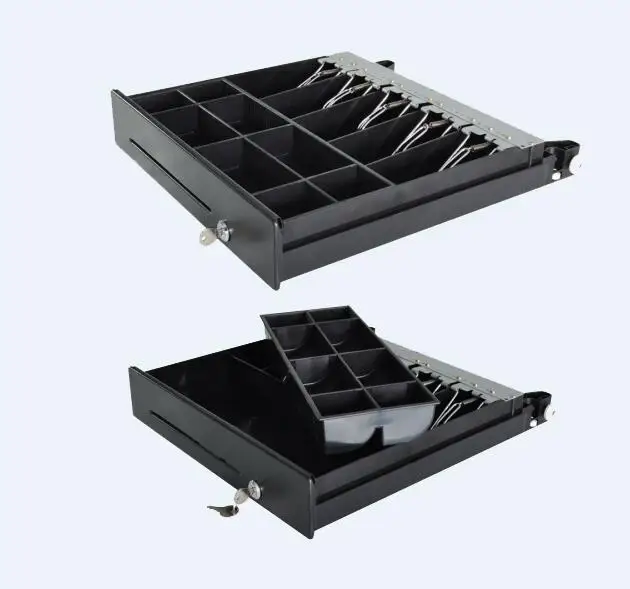 HC 101P 4 410 мм POS денежный ящик кассовый металлический черный цвет RJ11 порт счета