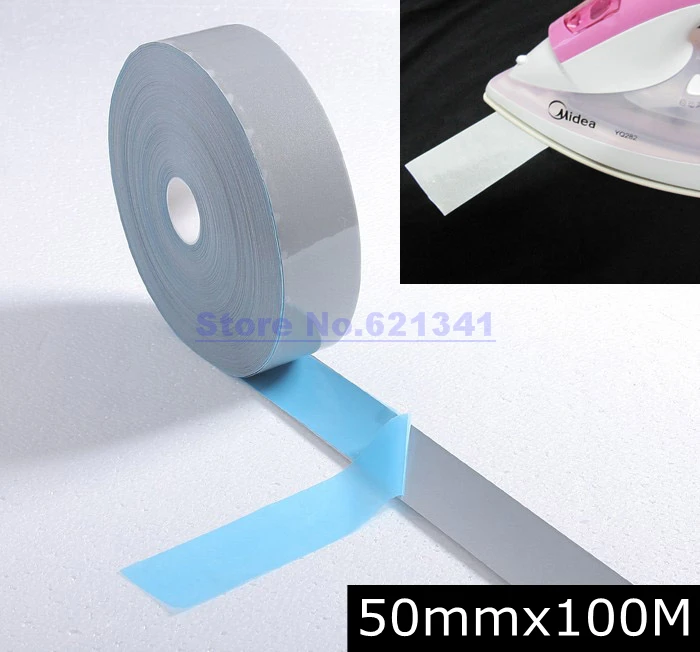 Wholesale 5cm*100m Ironing Reflective Tape Elastic Reflective Fabric Material Iron On Clothes