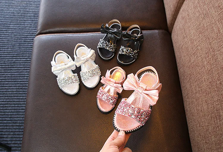 Новинка 2019 года для девочек туфли сандалии модные diamond детские одежда для малышей Одежда Нескользящие сандалии