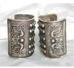 

Hot sale new Style Chinese tribal Miao silver men's Cuff bracelet pair