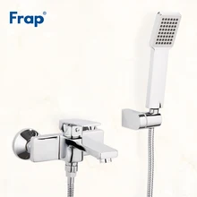 Frap Luruxy Chrome Ванная комната смеситель для душа для ванной воды смесители с квадратной ручной насадки набор настенный кран F3246