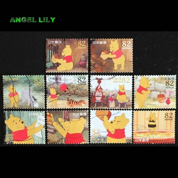 

10PCS/set , Used Japanese Cartoon Postage Stamps With Post Mark , For Collecting G85