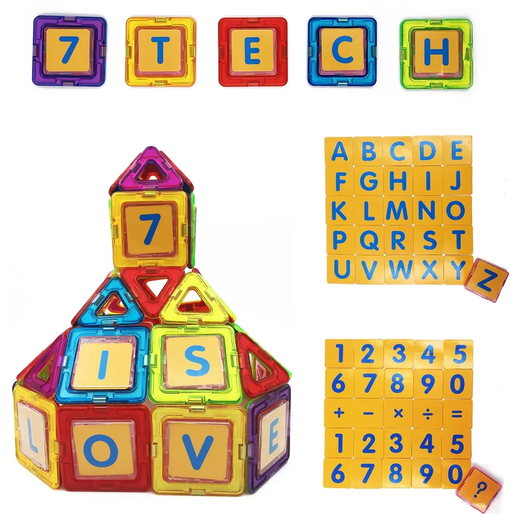 7TECH Magnetic Tiles 3D Building Block Toys for Boy Educational Toy Children Creativity Constructor kids Plaything | Игрушки и хобби